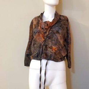 Grey Antics tie dye button down shirt, S